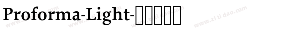 Proforma-Light字体转换