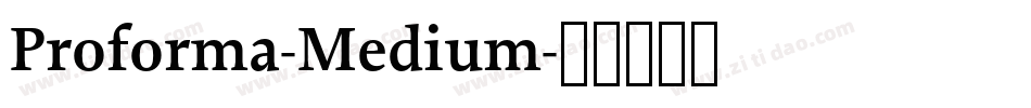 Proforma-Medium字体转换