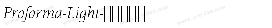 Proforma-Light字体转换