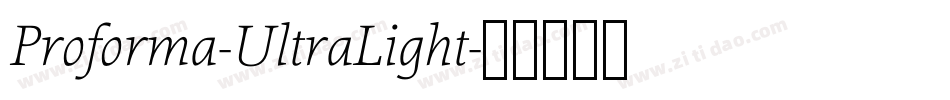 Proforma-UltraLight字体转换