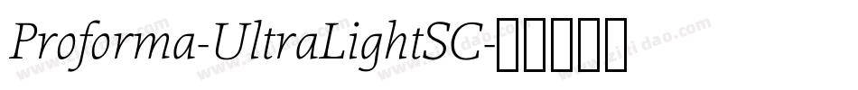 Proforma-UltraLightSC字体转换