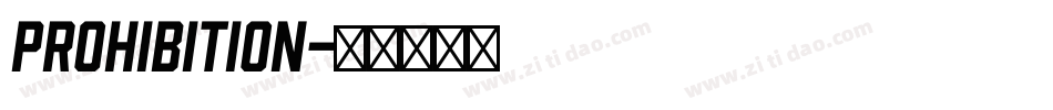 Prohibition字体转换