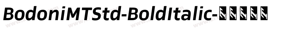 BodoniMTStd-BoldItalic字体转换