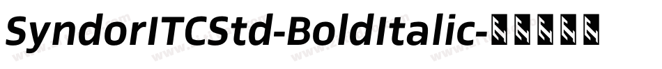SyndorITCStd-BoldItalic字体转换