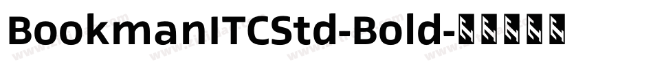 BookmanITCStd-Bold字体转换