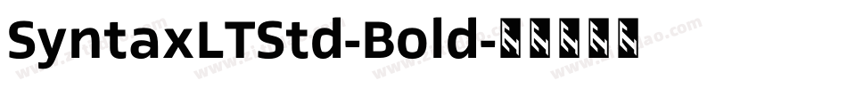 SyntaxLTStd-Bold字体转换