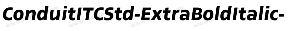 ConduitITCStd-ExtraBoldItalic字体转换