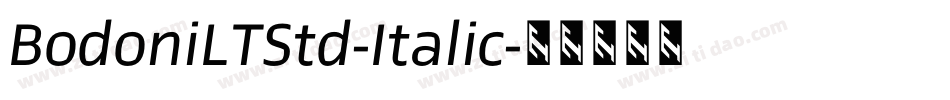 BodoniLTStd-Italic字体转换