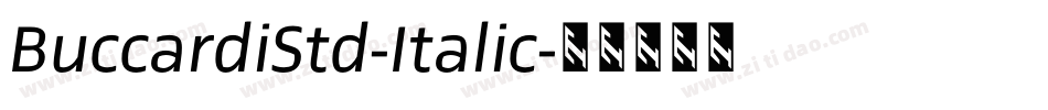 BuccardiStd-Italic字体转换