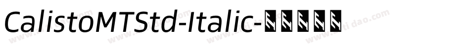 CalistoMTStd-Italic字体转换