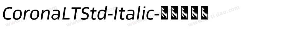 CoronaLTStd-Italic字体转换