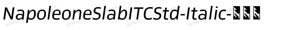 NapoleoneSlabITCStd-Italic字体转换