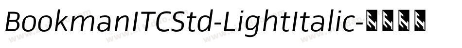 BookmanITCStd-LightItalic字体转换