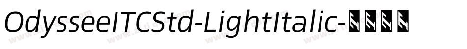 OdysseeITCStd-LightItalic字体转换