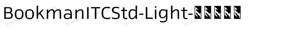 BookmanITCStd-Light字体转换