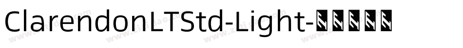 ClarendonLTStd-Light字体转换