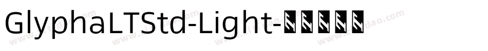 GlyphaLTStd-Light字体转换