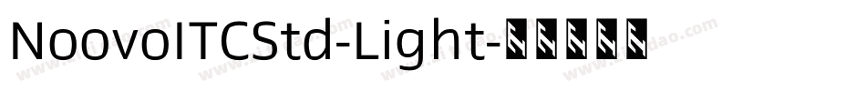 NoovoITCStd-Light字体转换