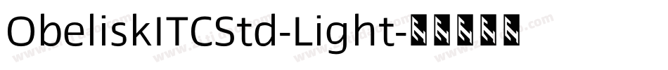 ObeliskITCStd-Light字体转换