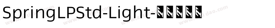 SpringLPStd-Light字体转换