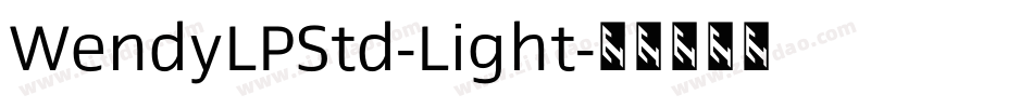 WendyLPStd-Light字体转换