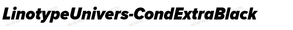 LinotypeUnivers-CondExtraBlackIt字体转换