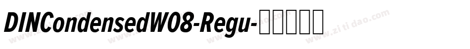 DINCondensedW08-Regu字体转换