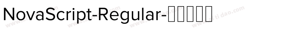 NovaScript-Regular字体转换