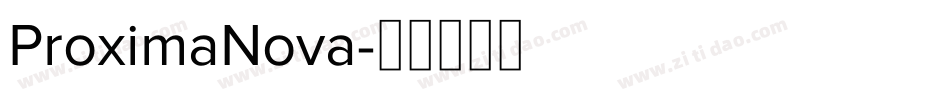 ProximaNova字体转换