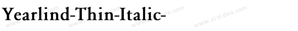 Yearlind-Thin-Italic字体转换