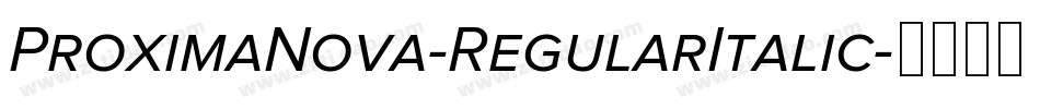 ProximaNova-RegularItalic字体转换