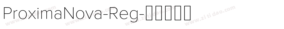 ProximaNova-Reg字体转换