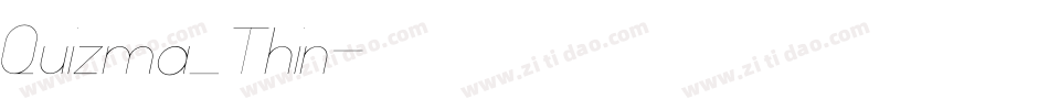 Quizma_Thin字体转换