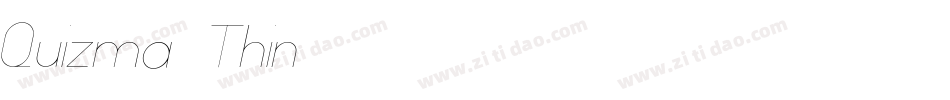 Quizma_Thin字体转换