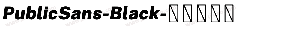 PublicSans-Black字体转换
