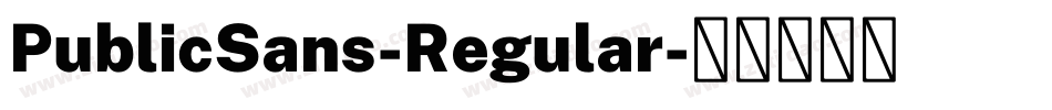 PublicSans-Regular字体转换