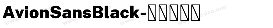 AvionSansBlack字体转换