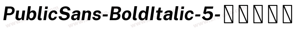 PublicSans-BoldItalic-5字体转换