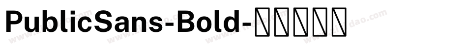 PublicSans-Bold字体转换