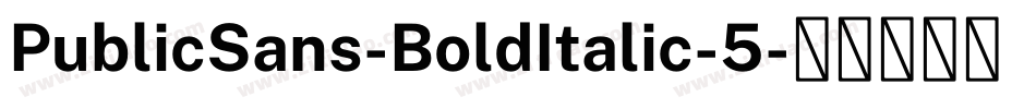 PublicSans-BoldItalic-5字体转换