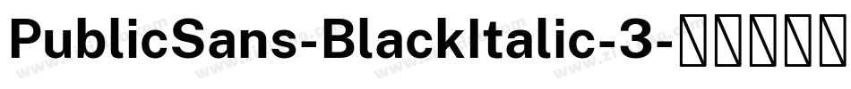 PublicSans-BlackItalic-3字体转换