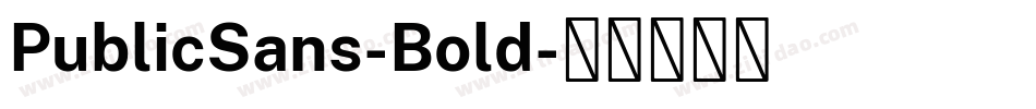 PublicSans-Bold字体转换