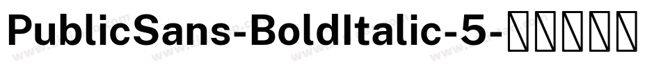 PublicSans-BoldItalic-5字体转换