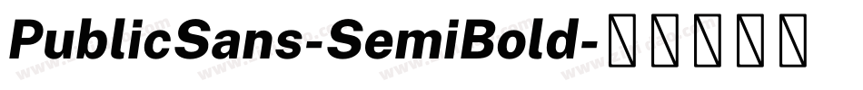 PublicSans-SemiBold字体转换