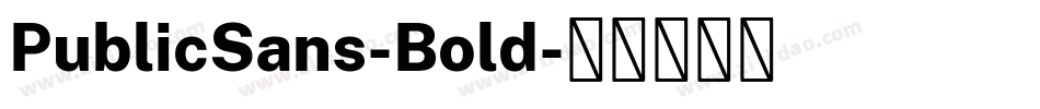PublicSans-Bold字体转换