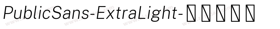PublicSans-ExtraLight字体转换
