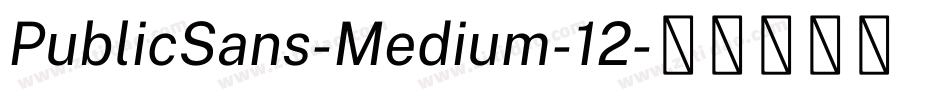 PublicSans-Medium-12字体转换