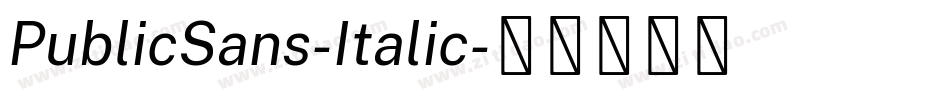PublicSans-Italic字体转换