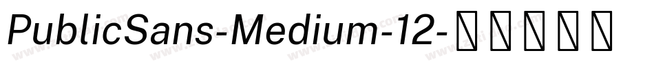 PublicSans-Medium-12字体转换