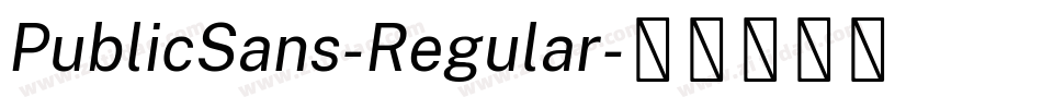 PublicSans-Regular字体转换
